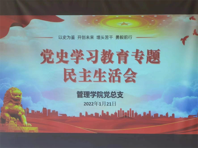 tyc122cc太阳成集团党总支召开党史学习教育专题民主生活会